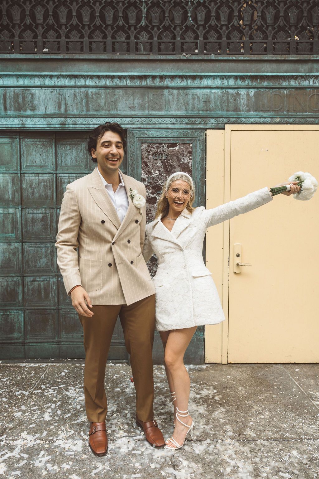 cute picture of the newlyweds after their ceremony