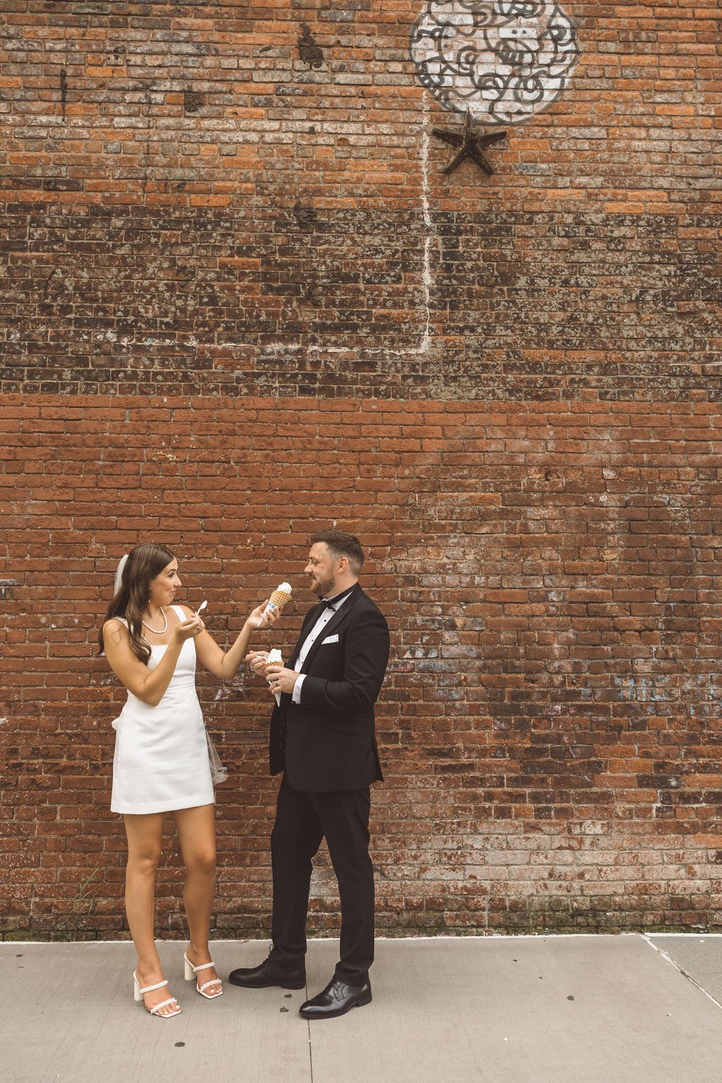 newly married couple at their dream elopement in NYC