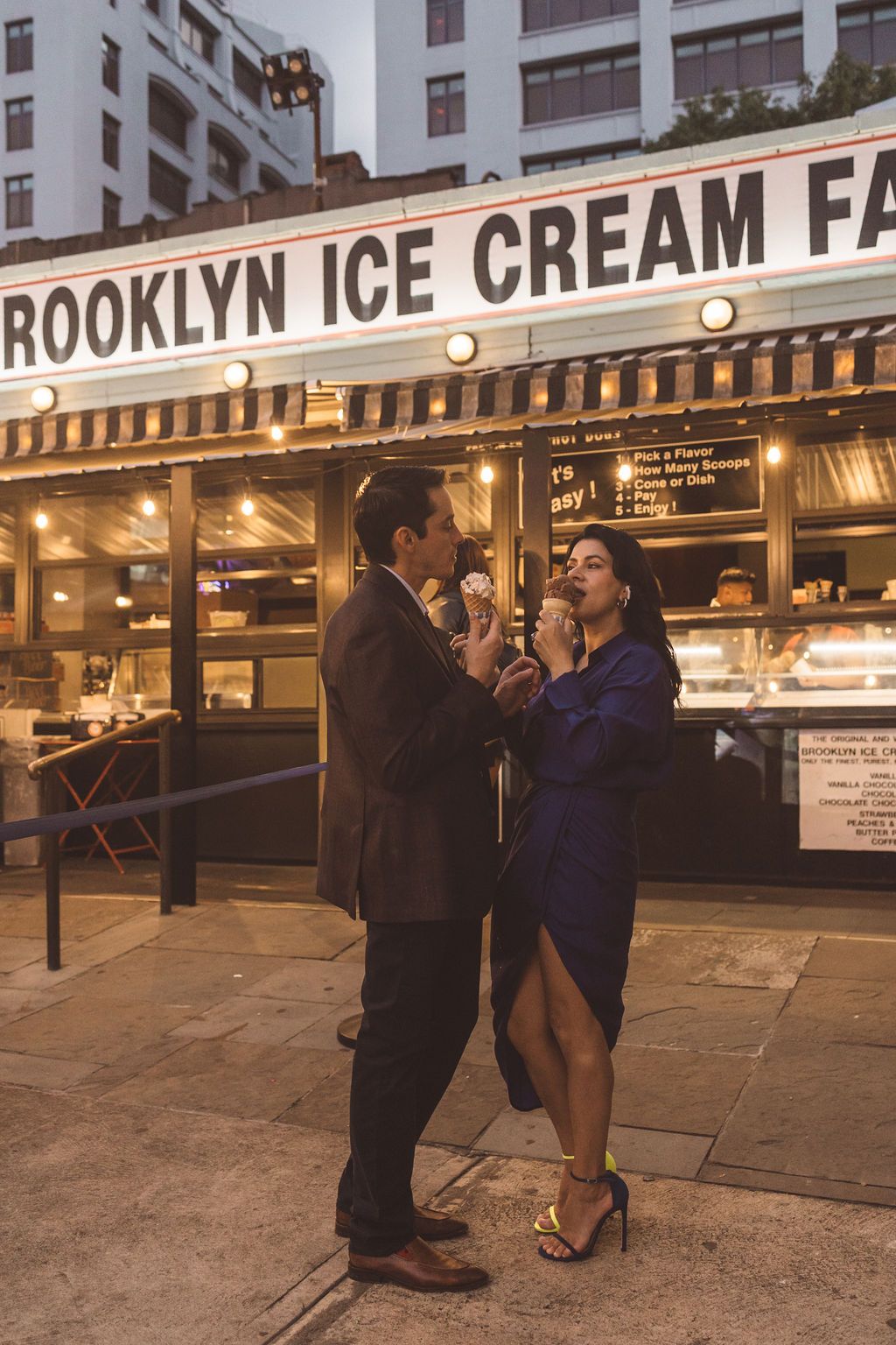 cute picture of the couple at their dream photoshoot