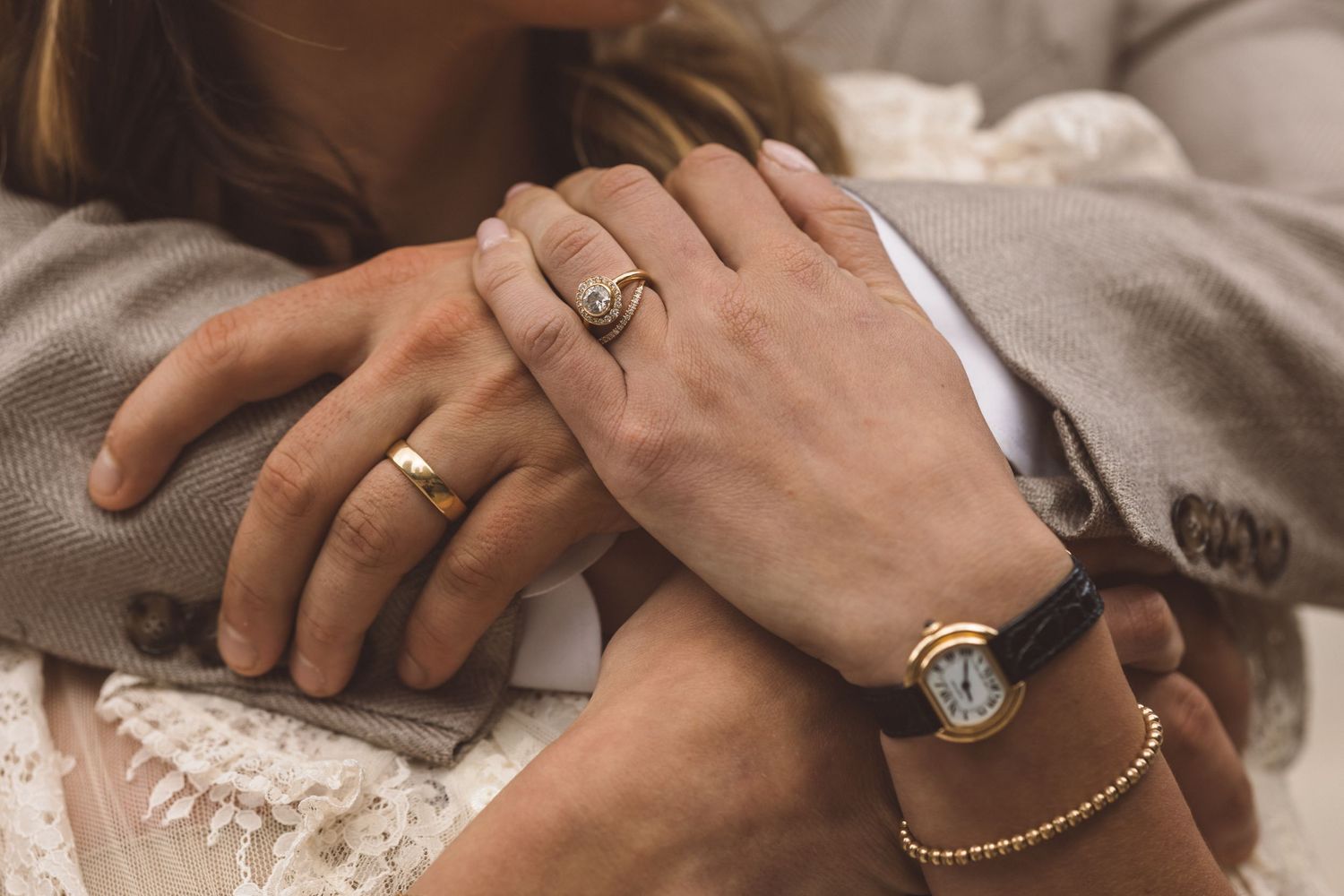 stunning closeup shot of the wedding rings