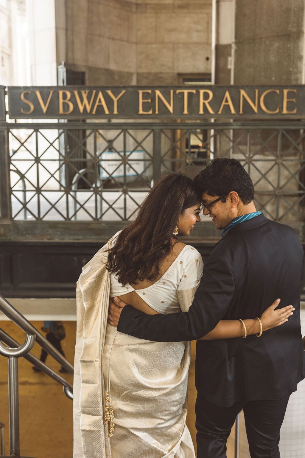 couple at their NYC elopement