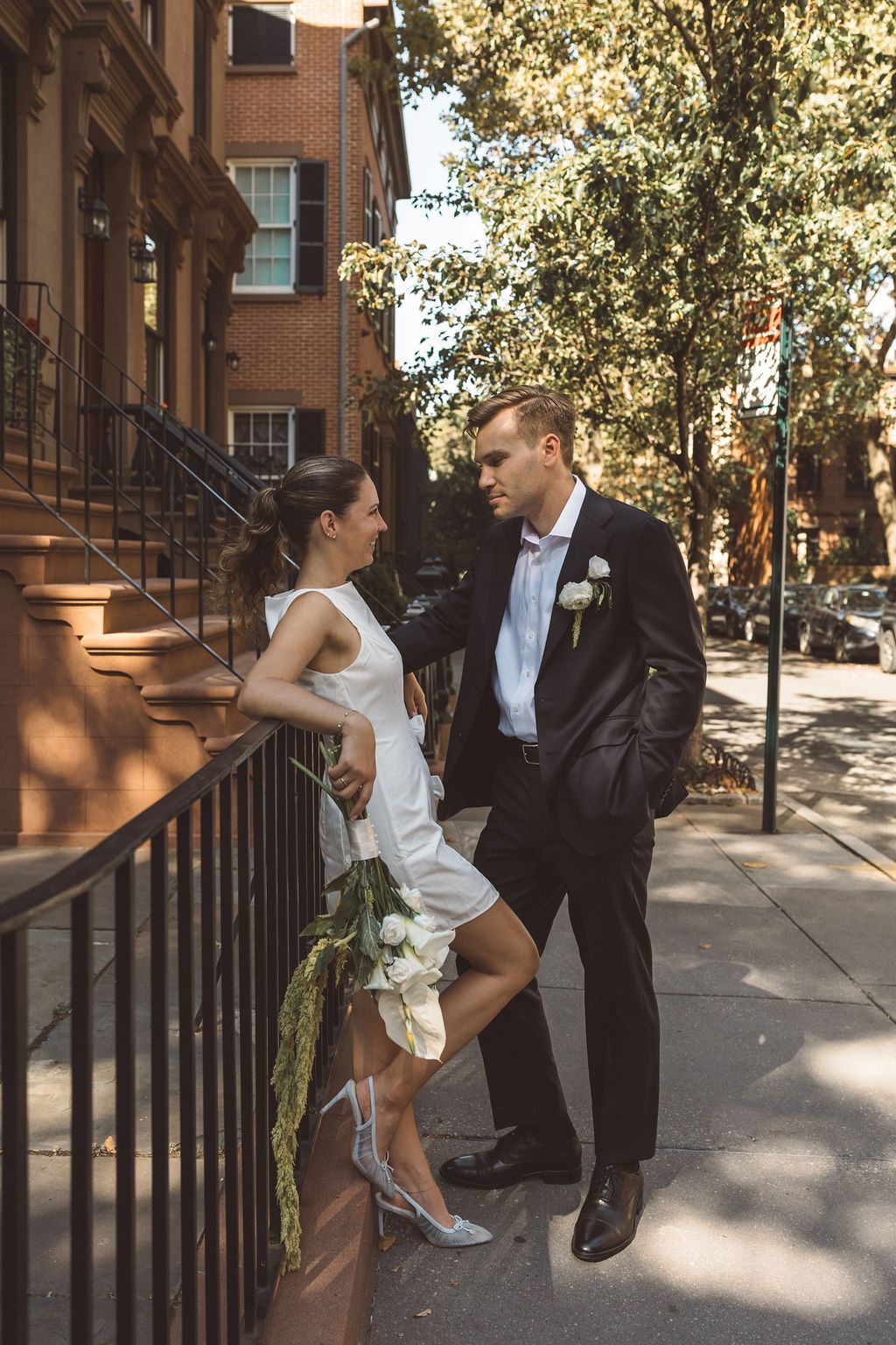 golden hour bridal portraits
