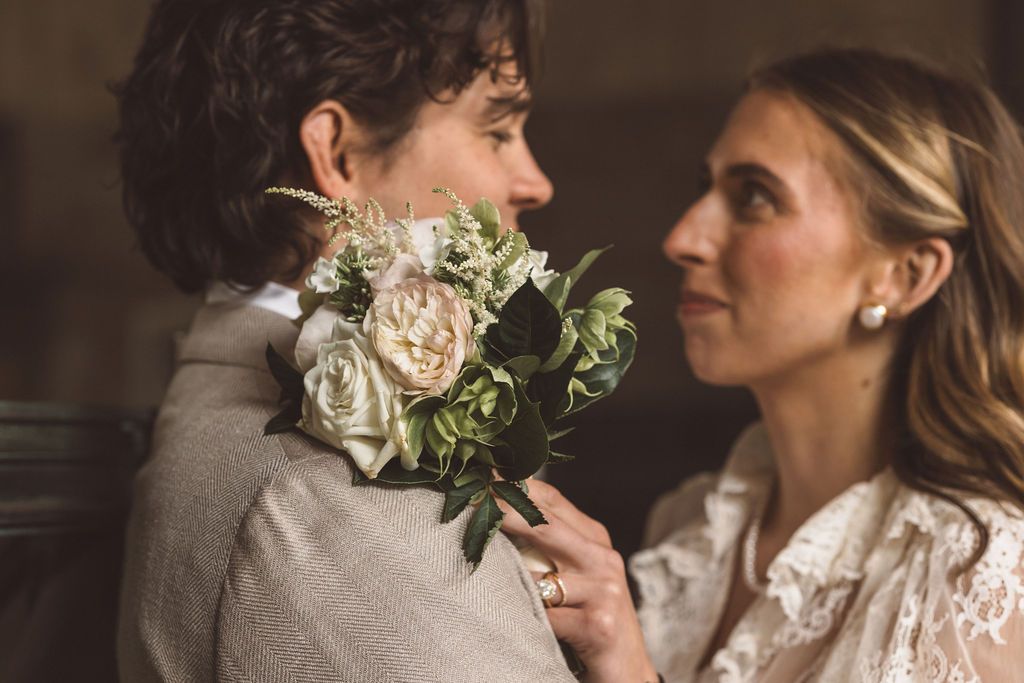 cute picture of the couple at their dream bridal session