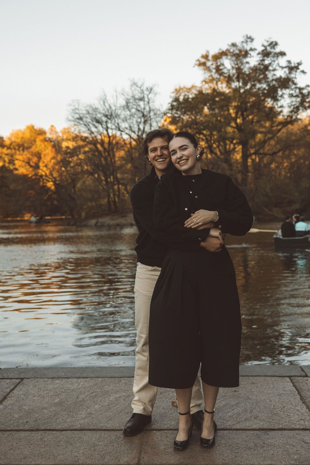 cute couple hugging during their couple portraits