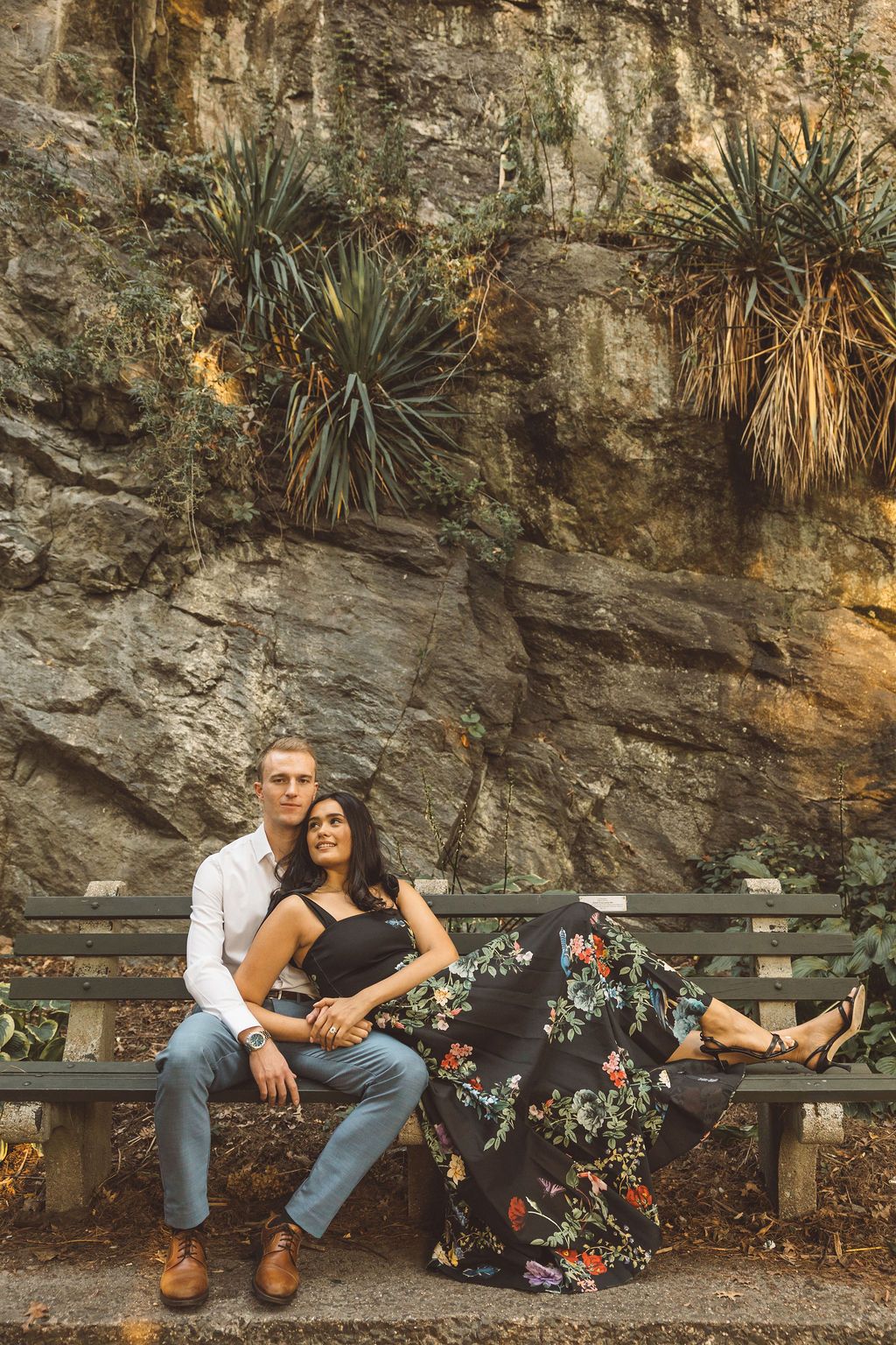 couple hugging during their session