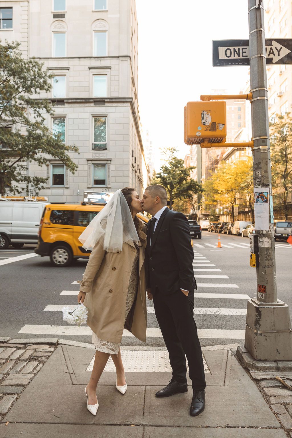 picture of the newlyweds kissing during their bridal photos