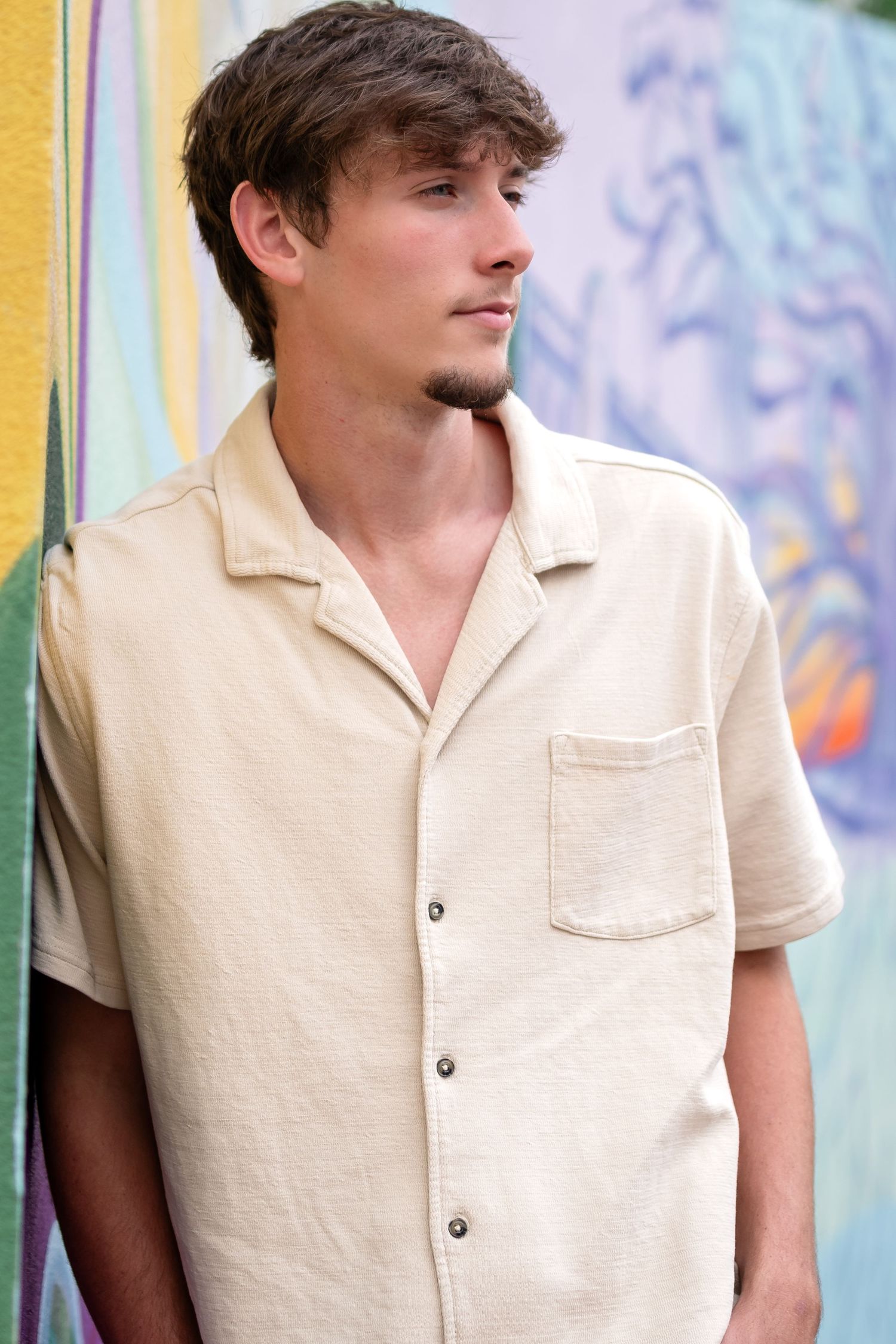 senior session in downtown hammond