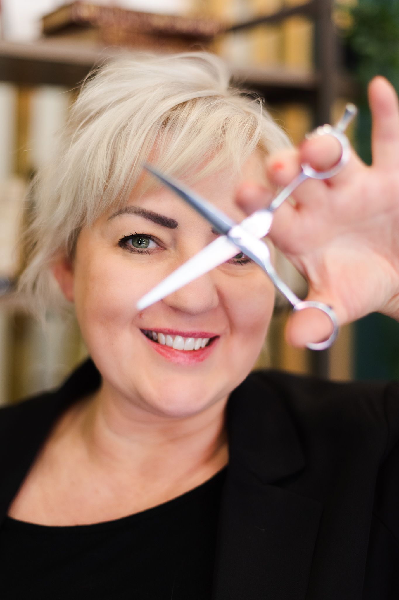 salon branding photography in Kent – professional hairdresser portrait