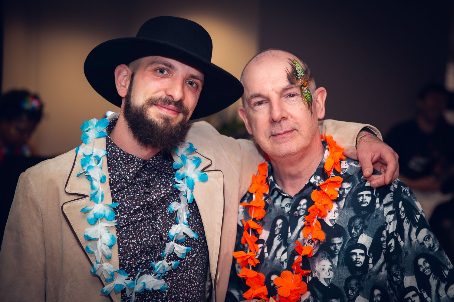 corporate celebration photography in London – colourful floral decor at summer staff event