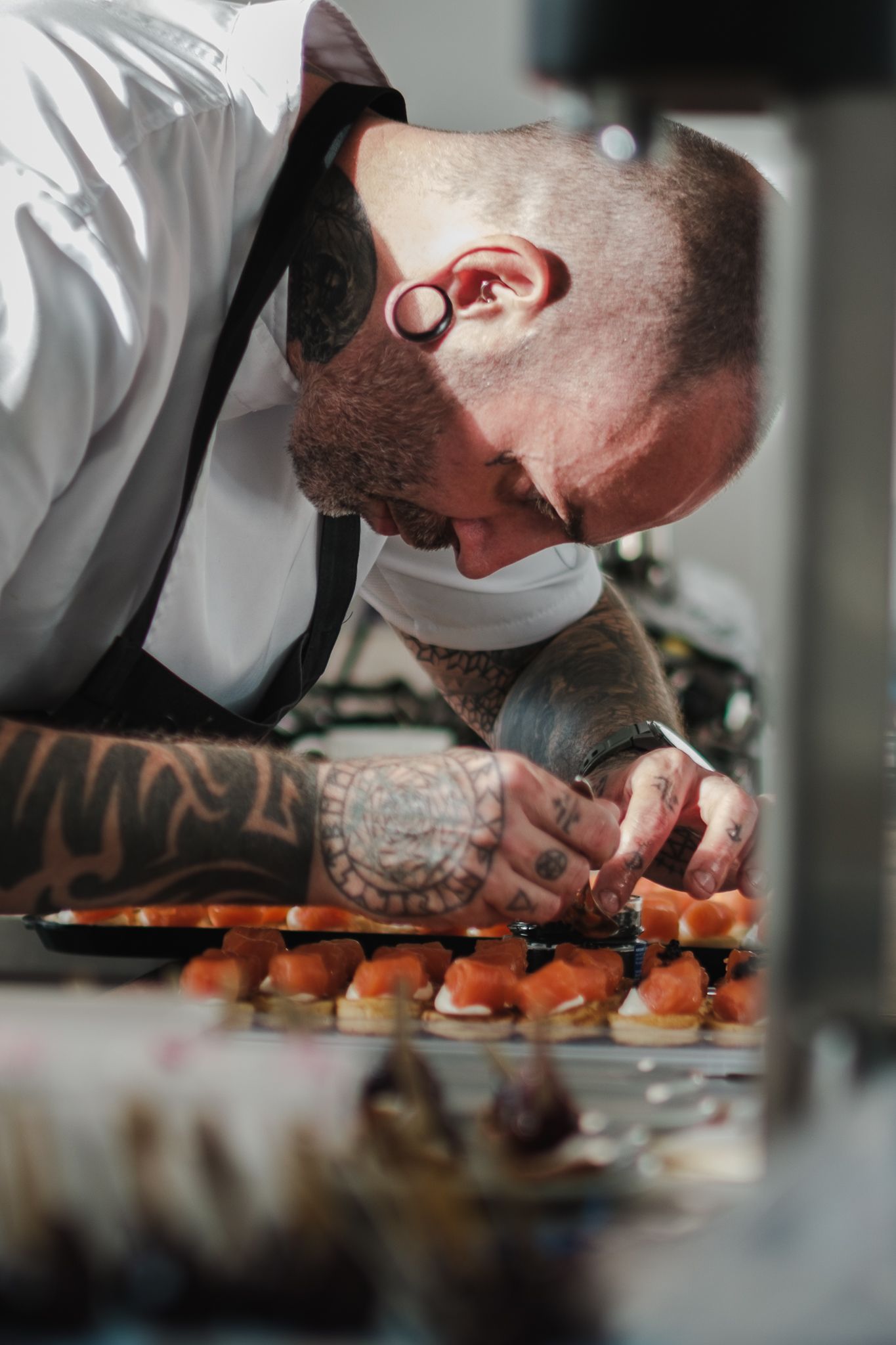 hospitality photography in London – chef portrait in professional kitchen
