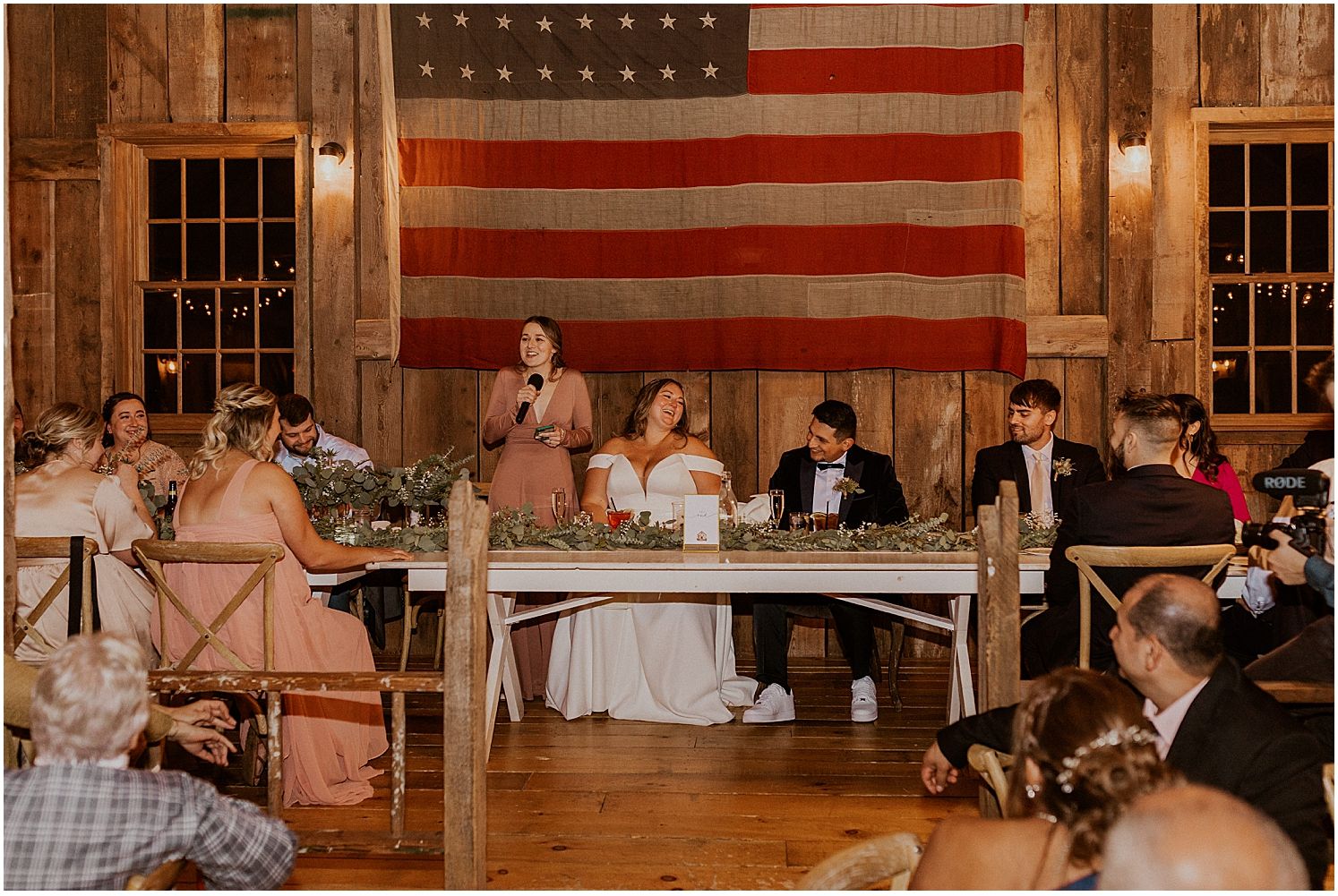 New England barn wedding toasts