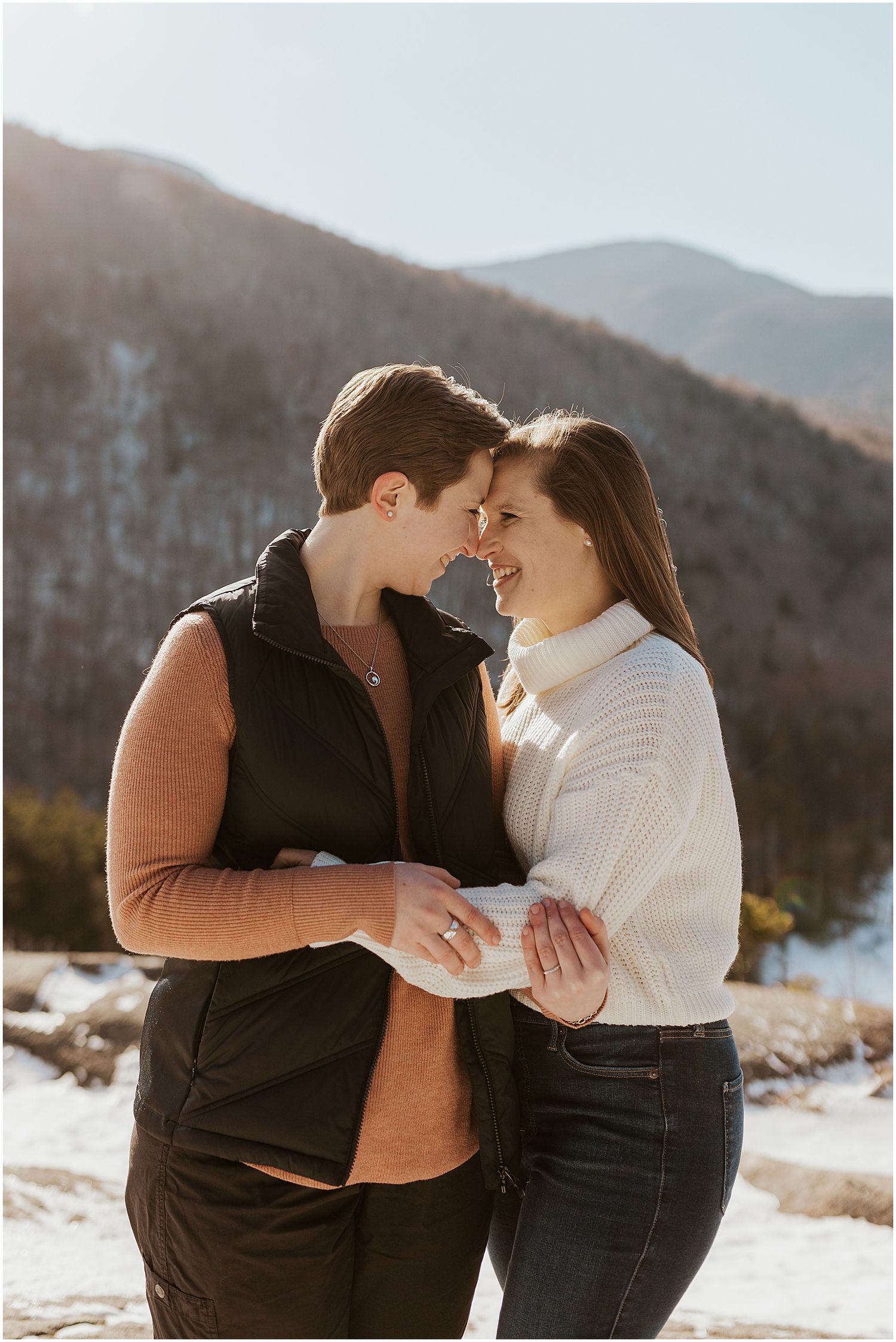 Mountain engagement photos New Hampshire