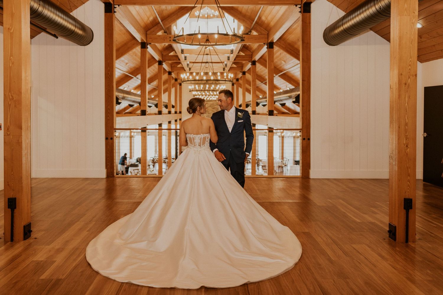 Wedding portraits in the Lake House of Owl's Nest Resort in the White Mountains of New Hampshire.