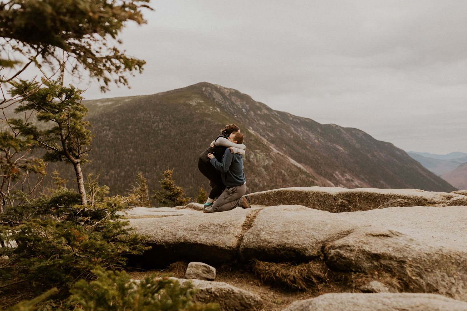 Proposal on the summit of Mount Willard in the White Mountains of New Hampshire.