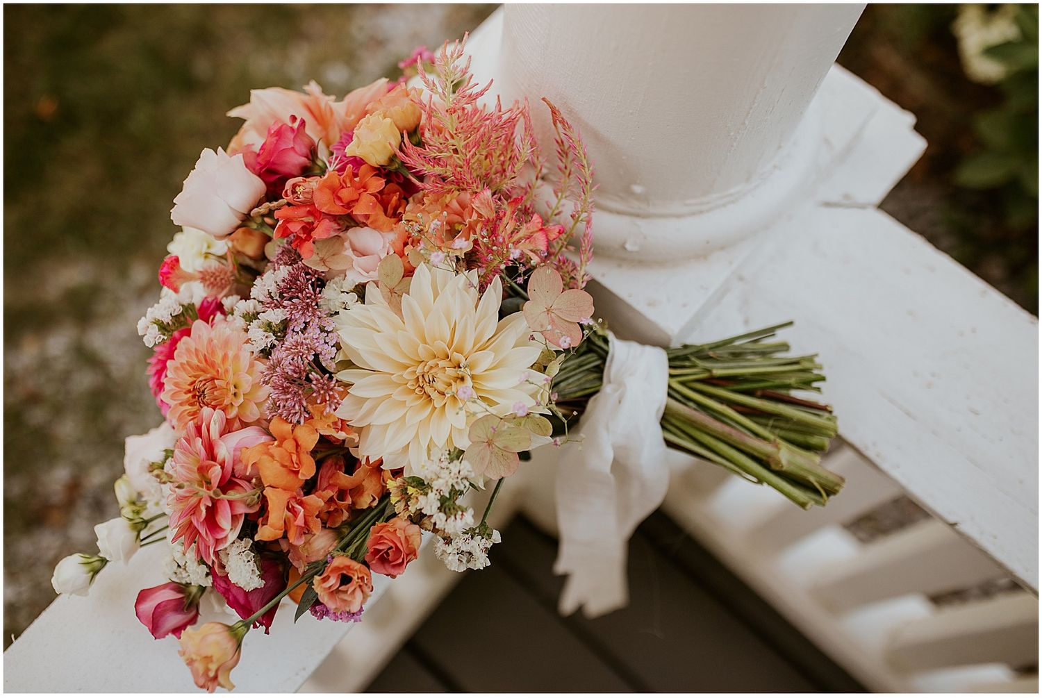 Colorful Bridal bouquet for New Hampshire wedding