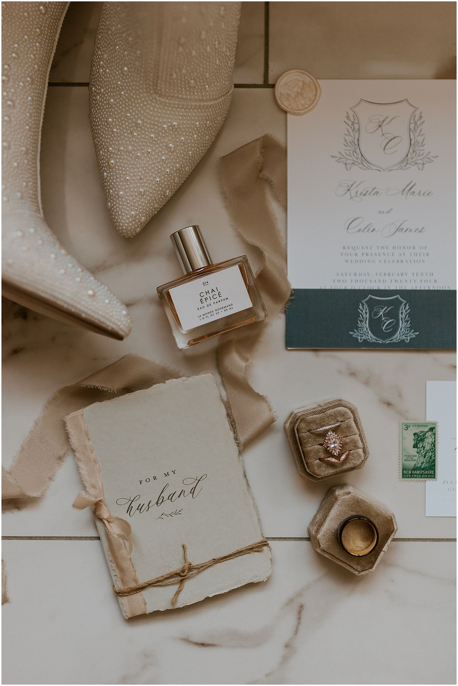 Bridal details for NH wedding