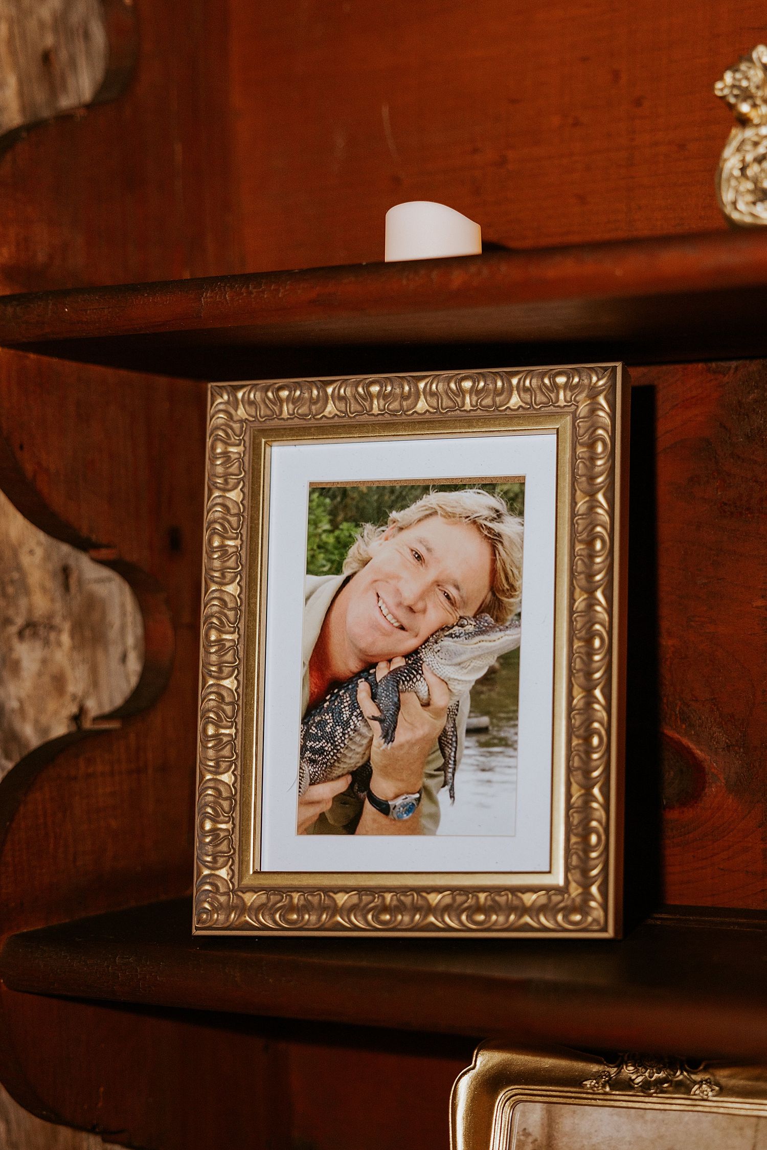 Memory display for a NH wedding at the Barn at Powder Major's Farm