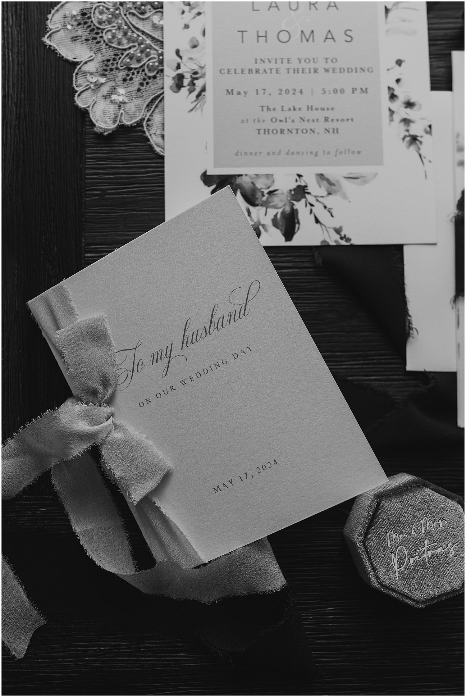 personalized vow book for NH wedding