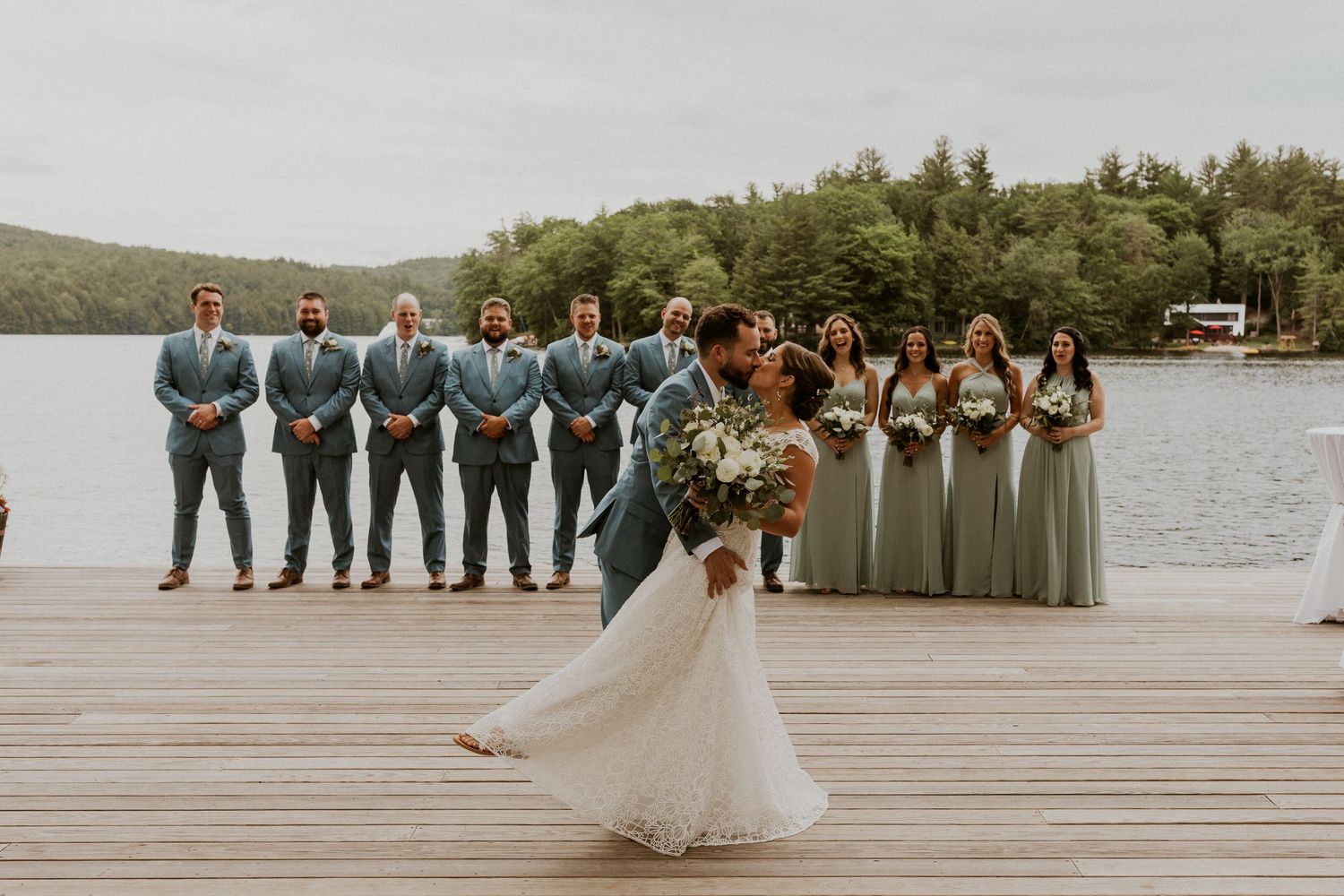 laid back lakeside wedding at Lake Shore Village Resort in Weare New Hampshire