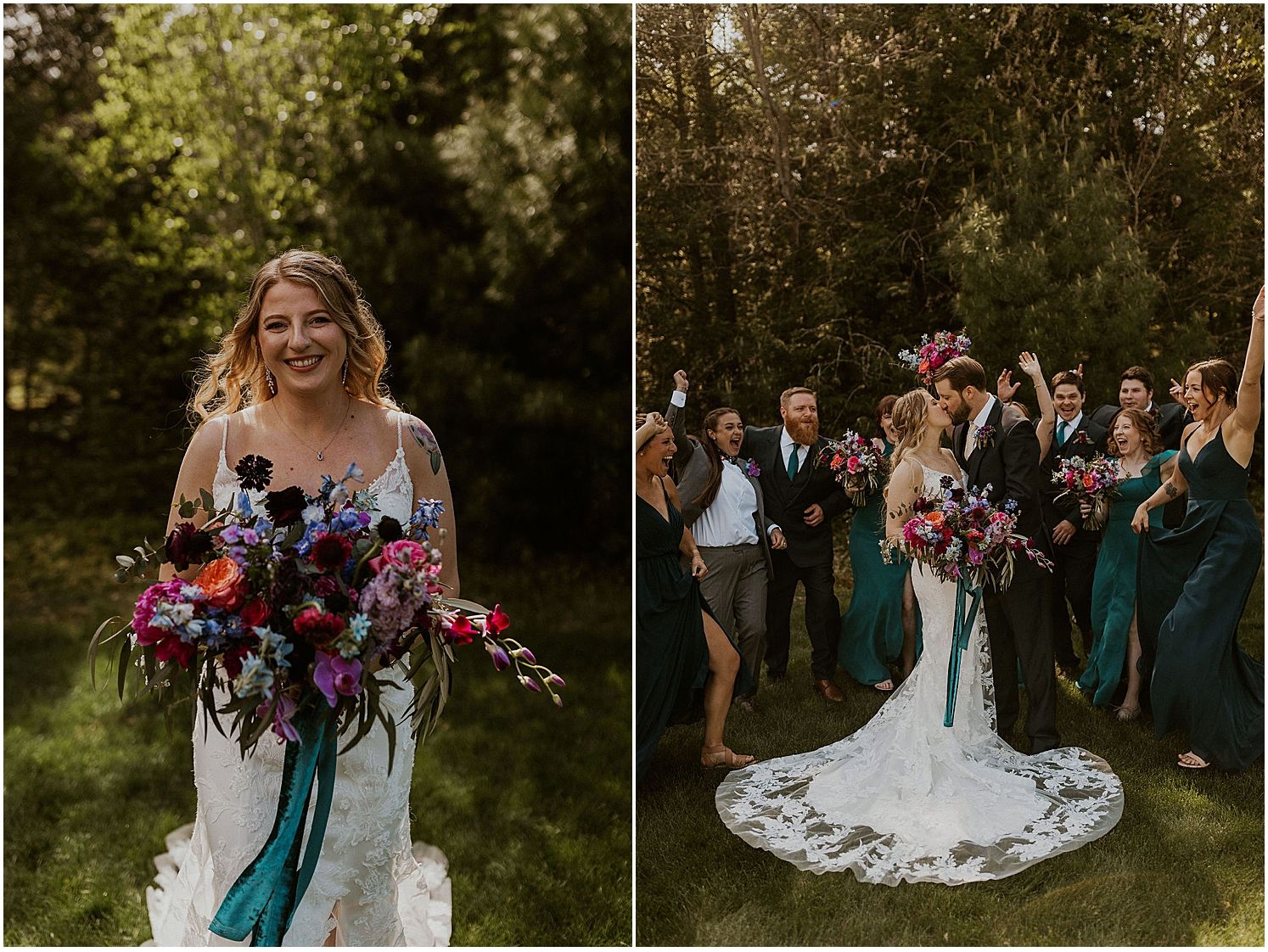 NH wedding jewel tone bridal bouquet