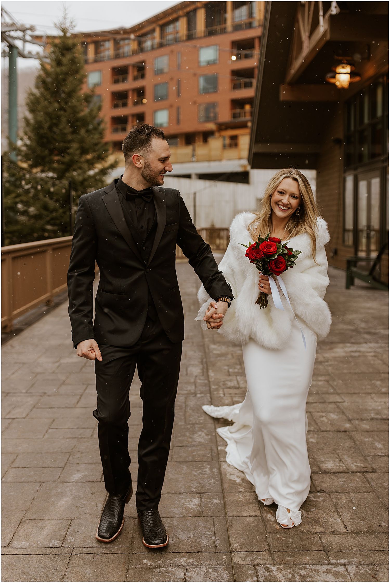 Winter wedding at the Lodge at Spruce Creek
