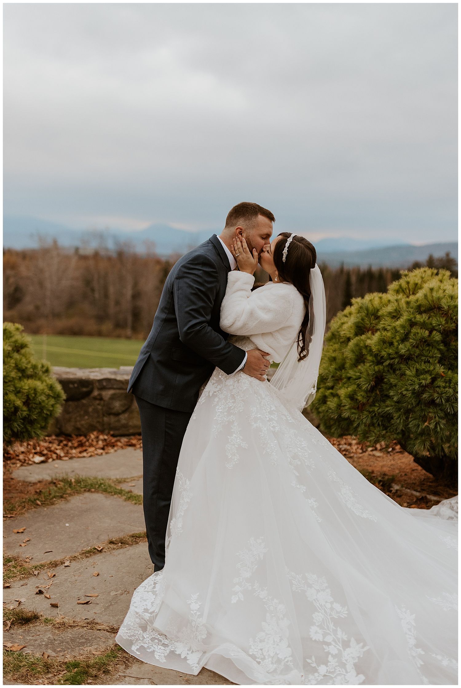 New Hampshire mountain wedding portraits