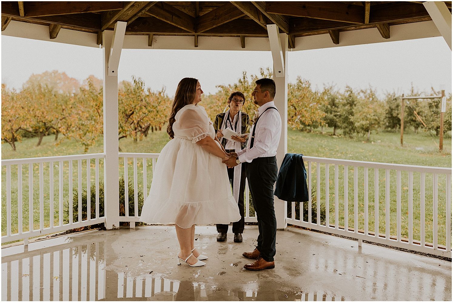 Fall elopement ceremony New Hampshire