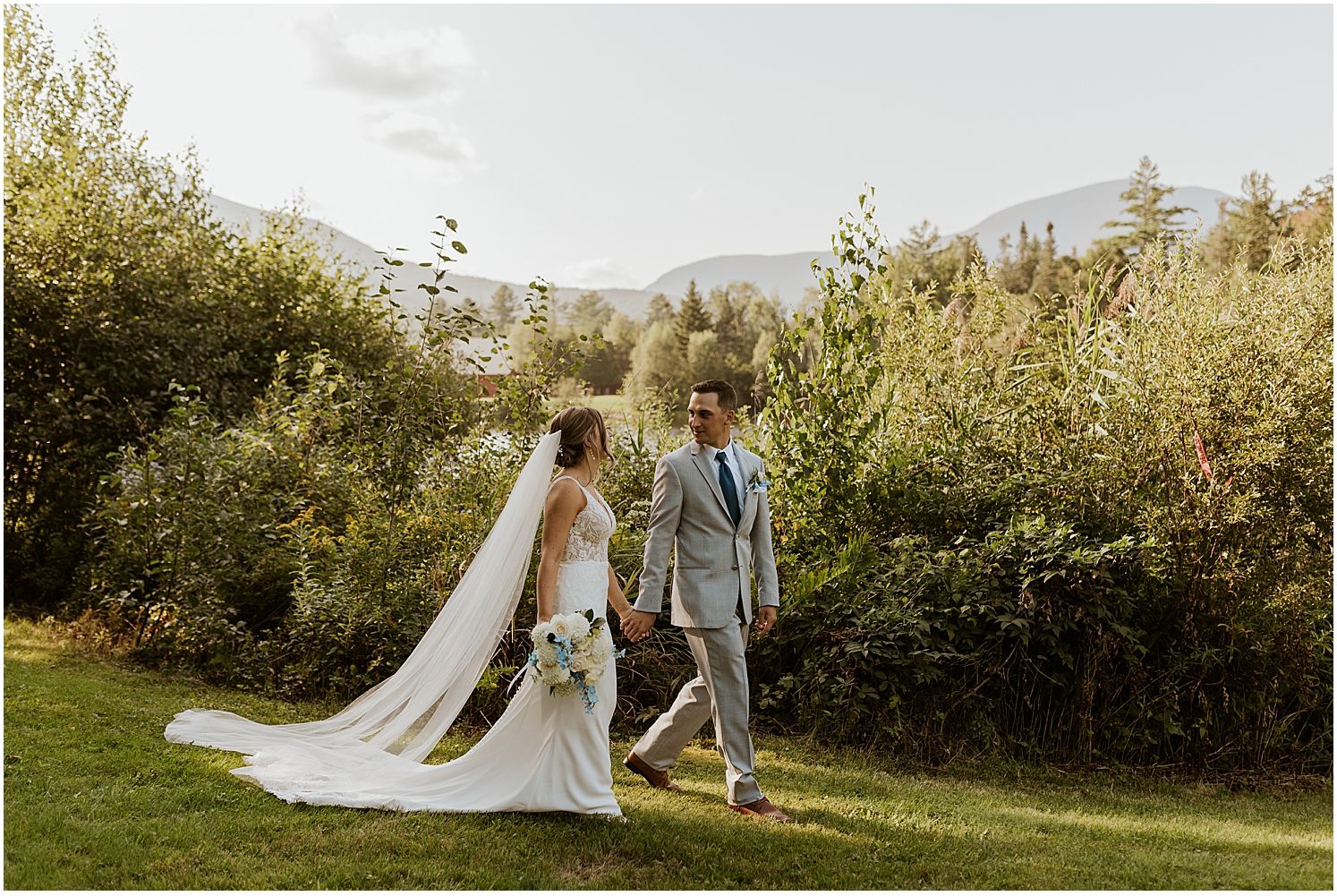 Bride and groom portraits NH wedding