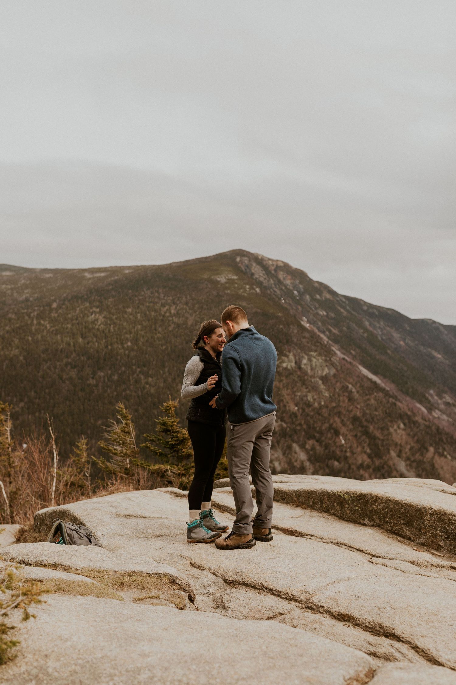Proposal on the summit of Mount Willard in the White Mountains of New Hampshire.