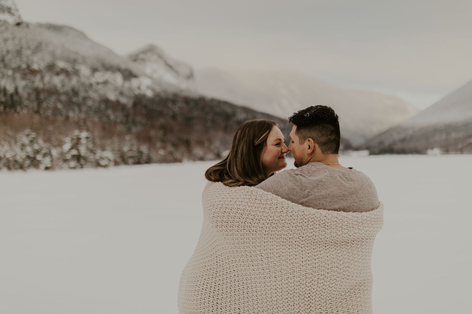 Franconia notch state park engagement session