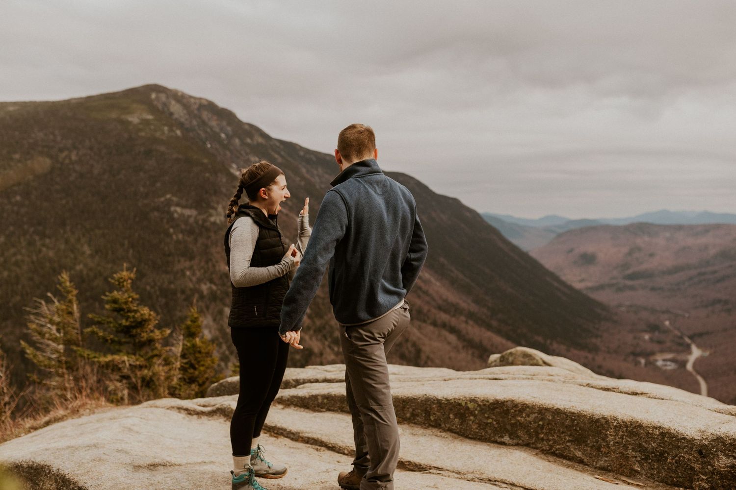 Proposal on the summit of Mount Willard in the White Mountains of New Hampshire.