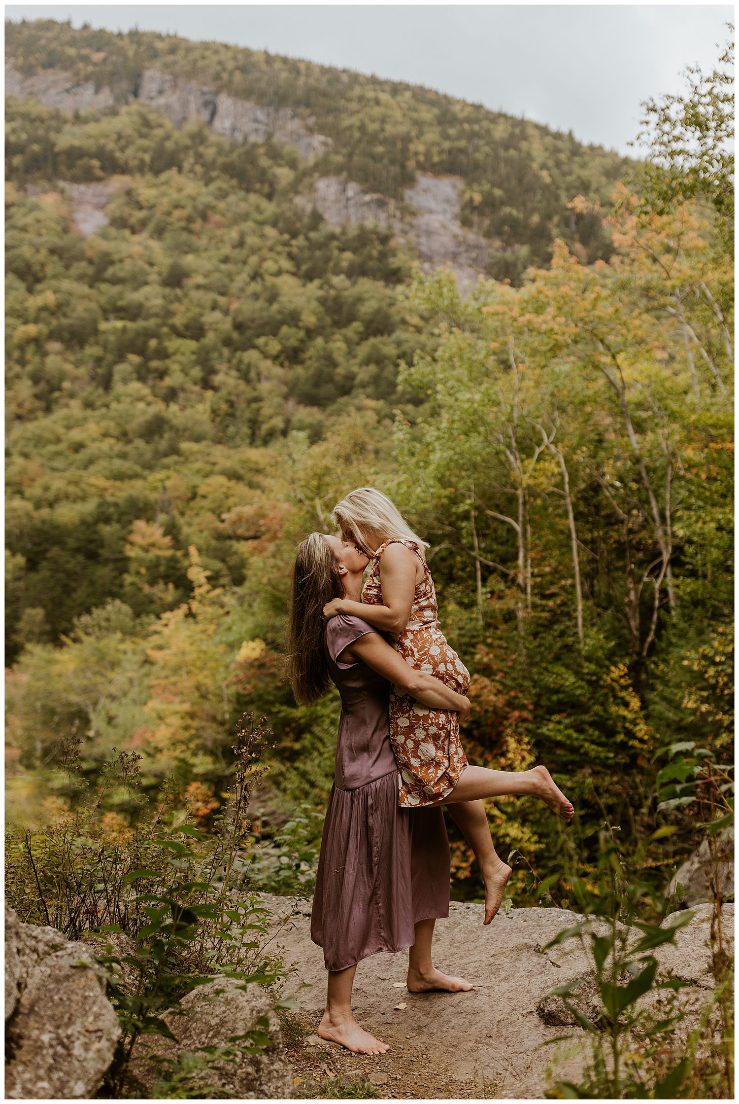 New Hampshire engagement photos in the mountains