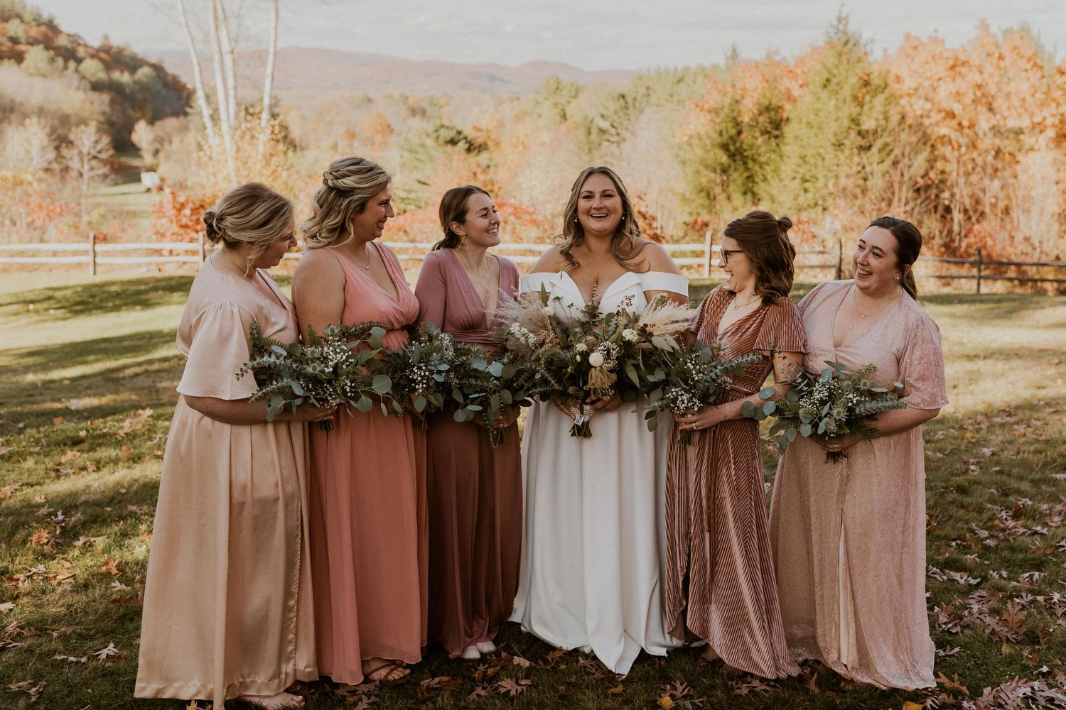 Terise and her bridesmaids enjoying their time together during group portraits.