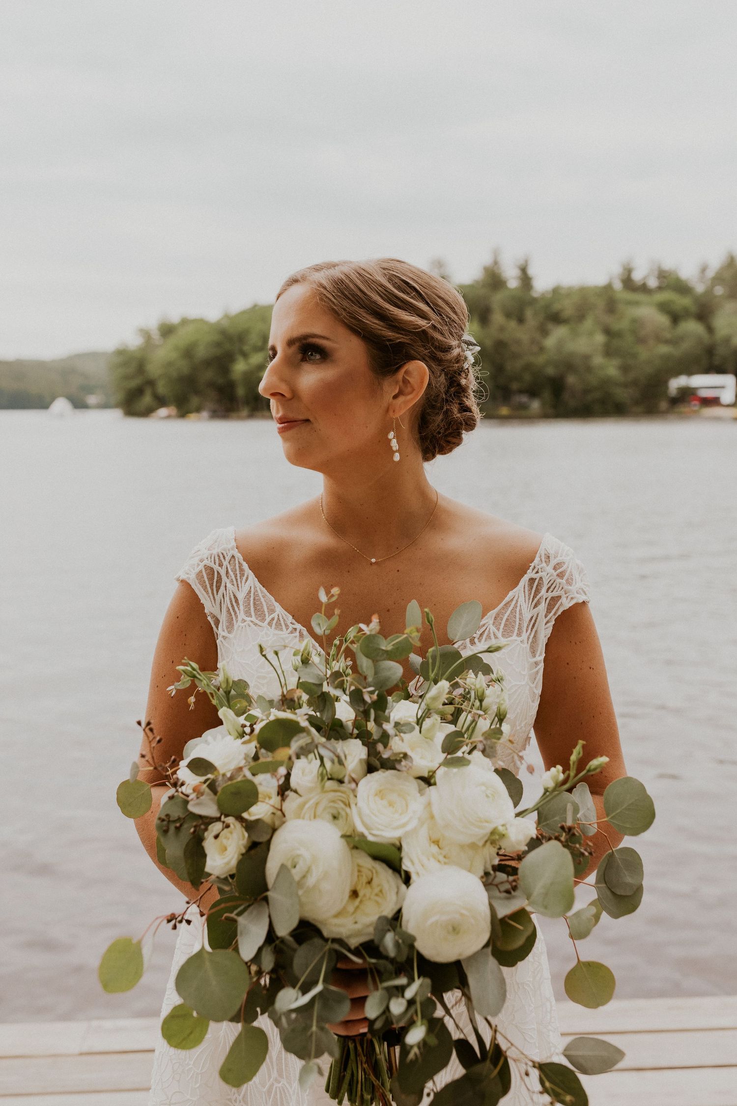 laid back lakeside wedding at Lake Shore Village Resort in Weare New Hampshire