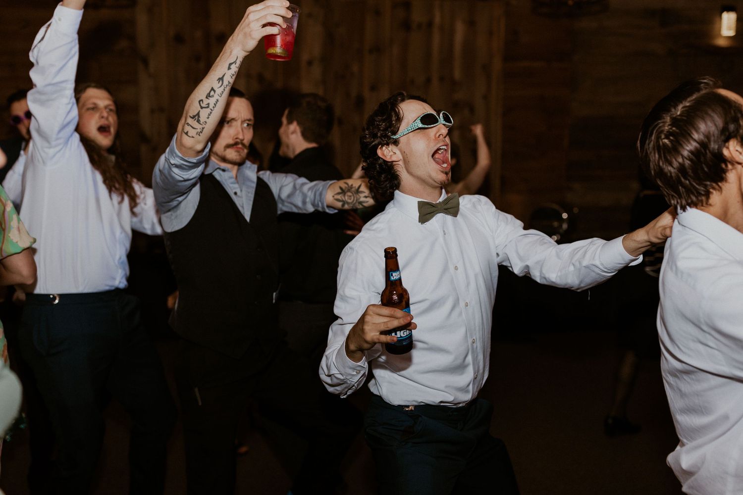 Dancing the night away with friends and family on the dance floor at the Arabella Estate in Buxton Maine.