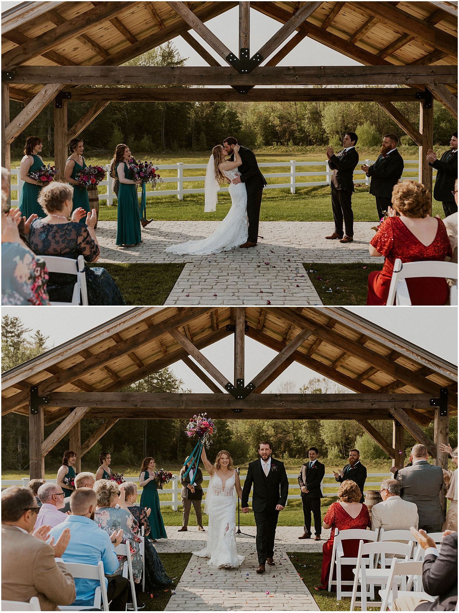 New Hampshire wedding ceremony at Barn at Bull Meadow