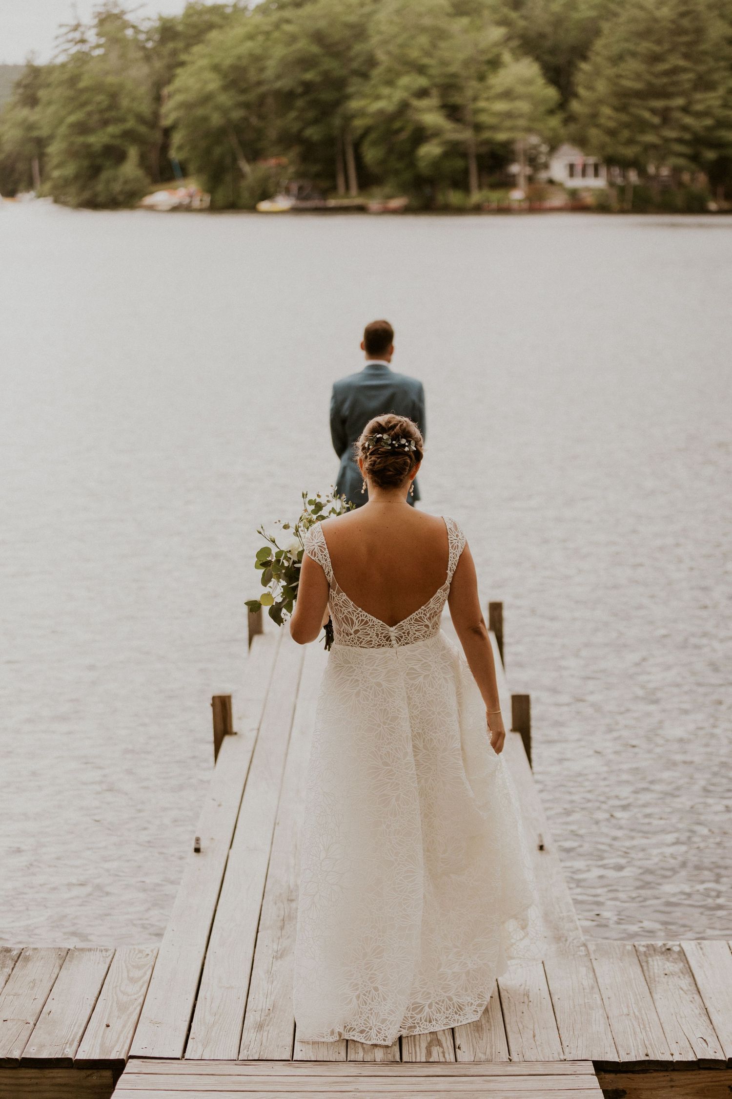 laid back lakeside wedding at Lake Shore Village Resort in Weare New Hampshire