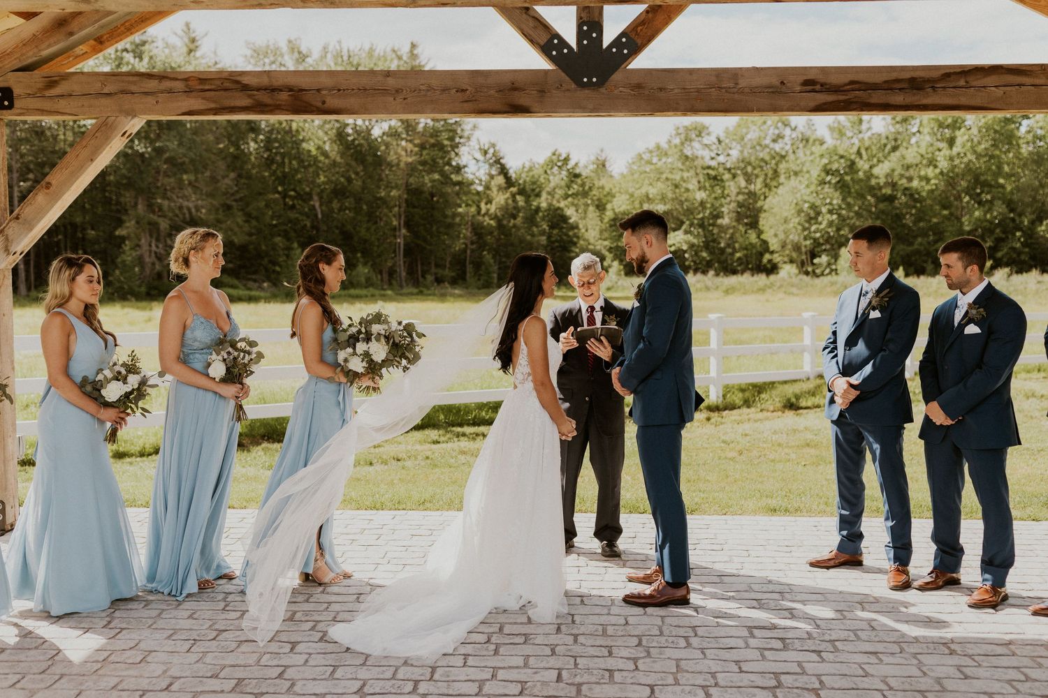 Early summer wedding at the Barn at Bull Meadow in Concord New Hampshire