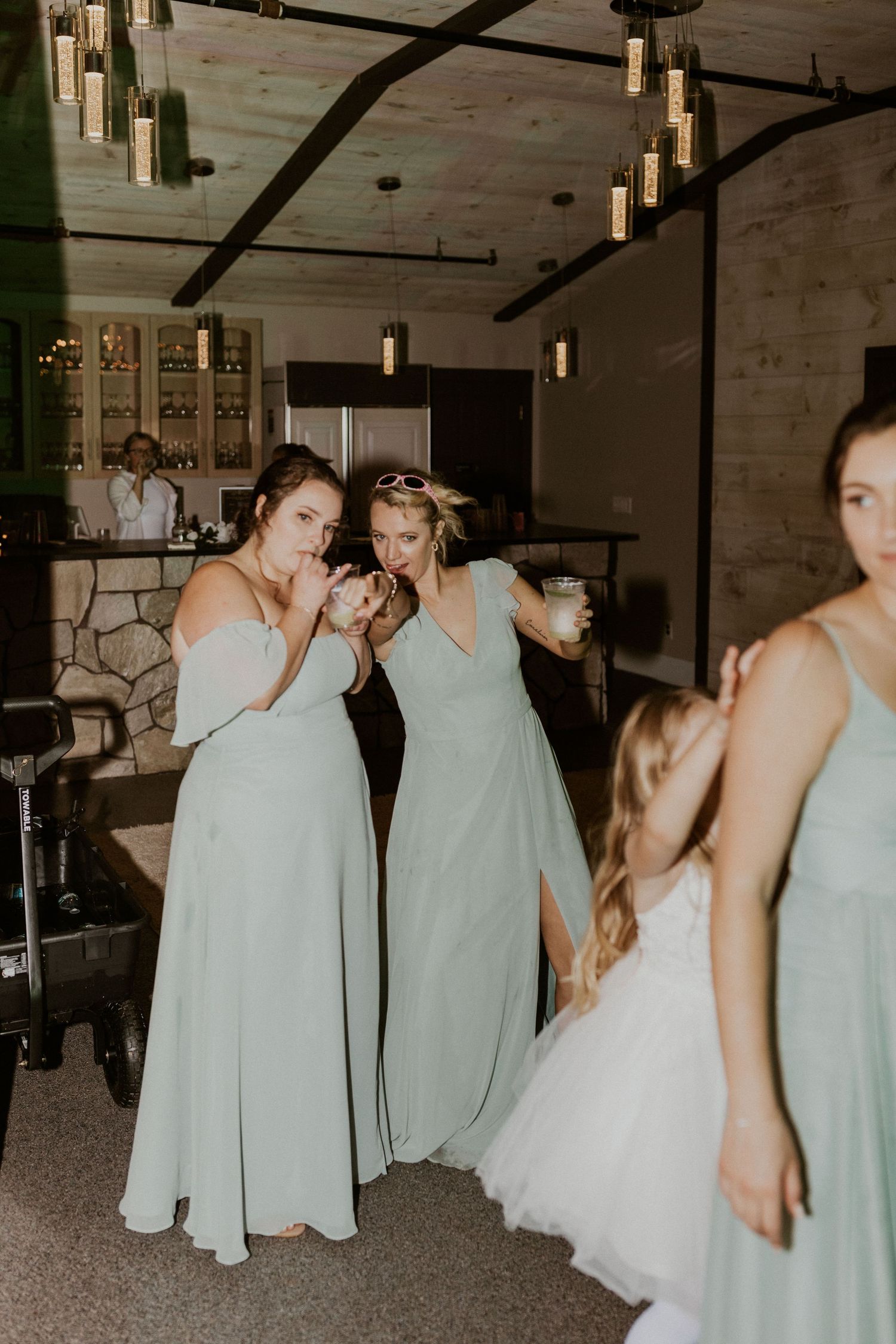 Dancing the night away with friends and family on the dance floor at the Arabella Estate in Buxton Maine.