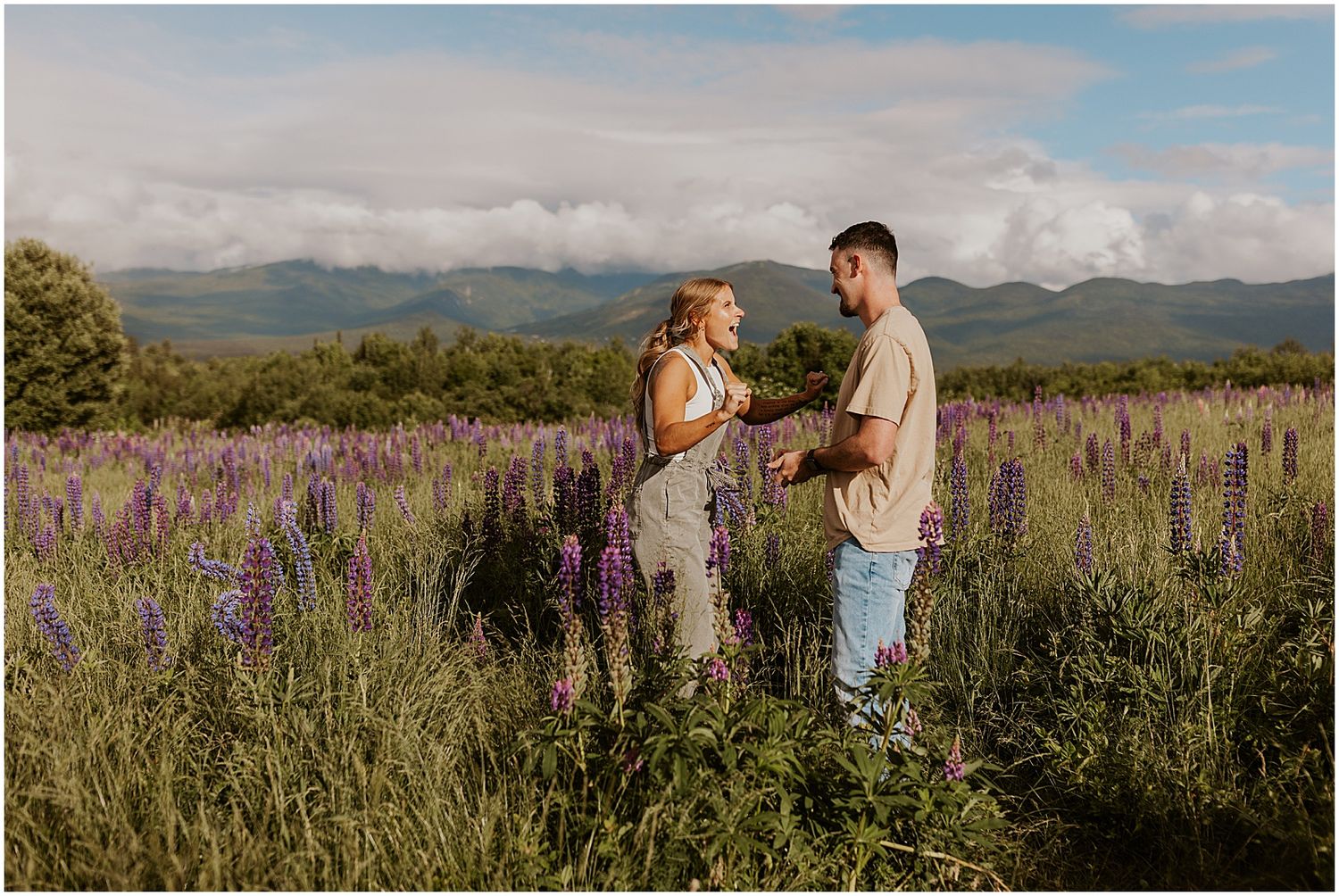 Mountain engagement photos in NH