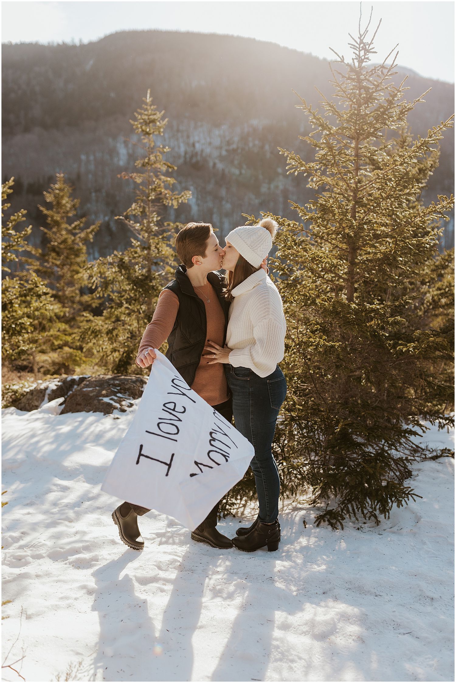 Crawford Notch NH mountain engagement photos