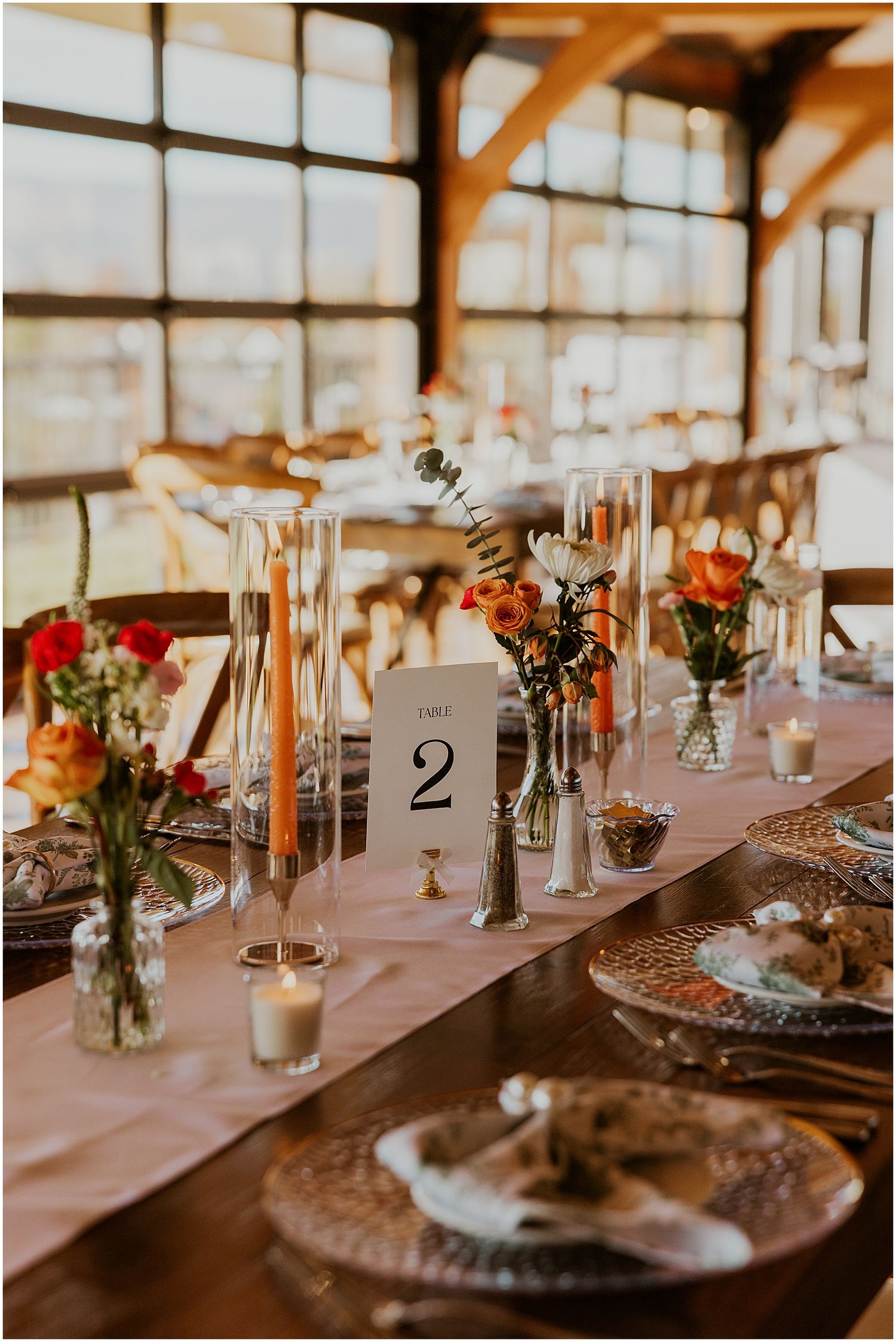 Owl's Nest wedding reception table decor
