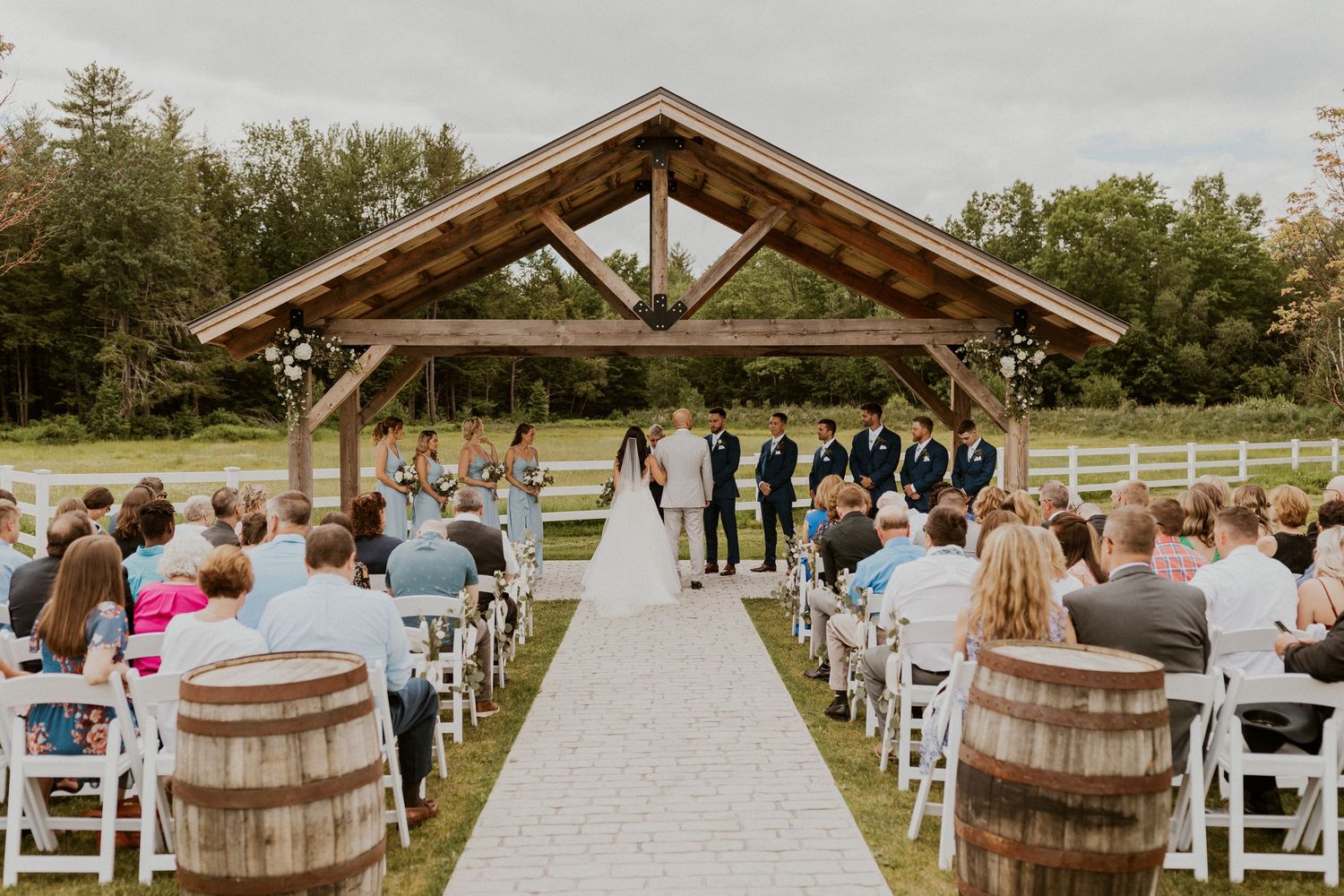 Early summer wedding at the Barn at Bull Meadow in Concord New Hampshire
