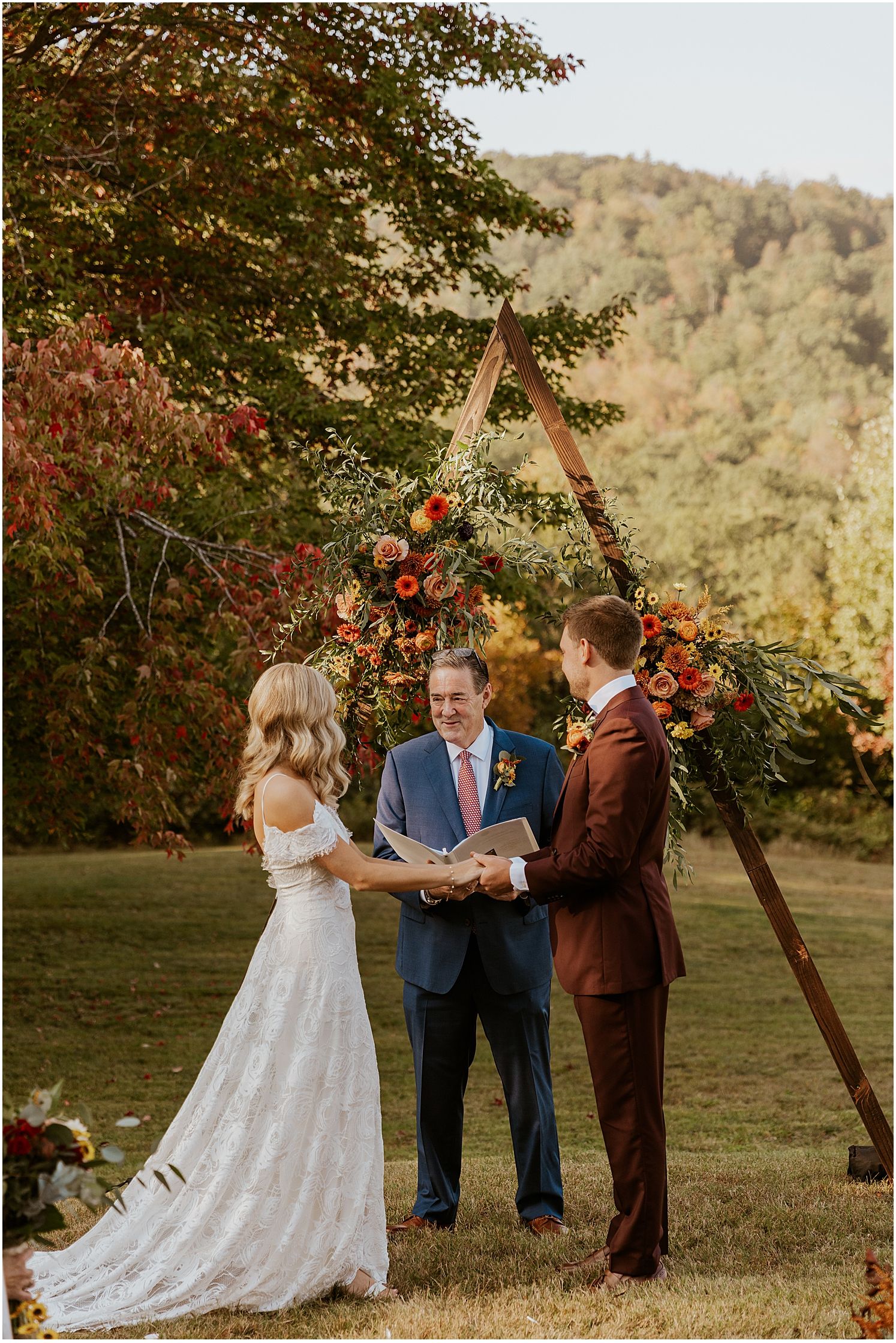 Lakes Region NH elopement micro wedding ceremony
