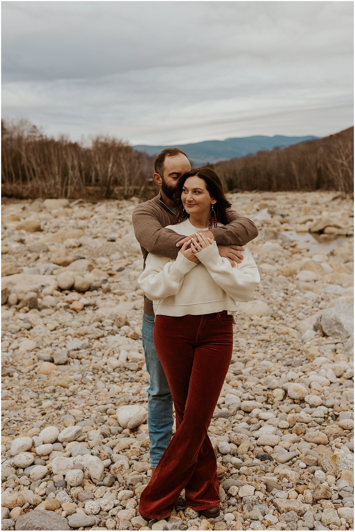 New Hampshire couple engagement photos in the White Mountains