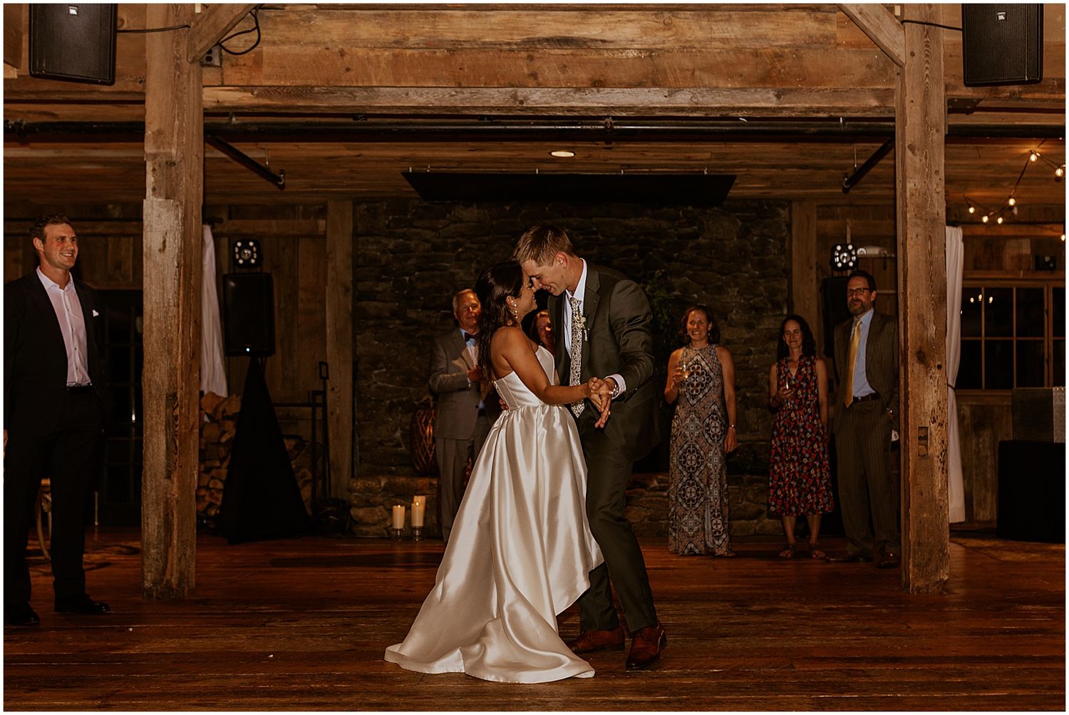 New Hampshire barn wedding first dance