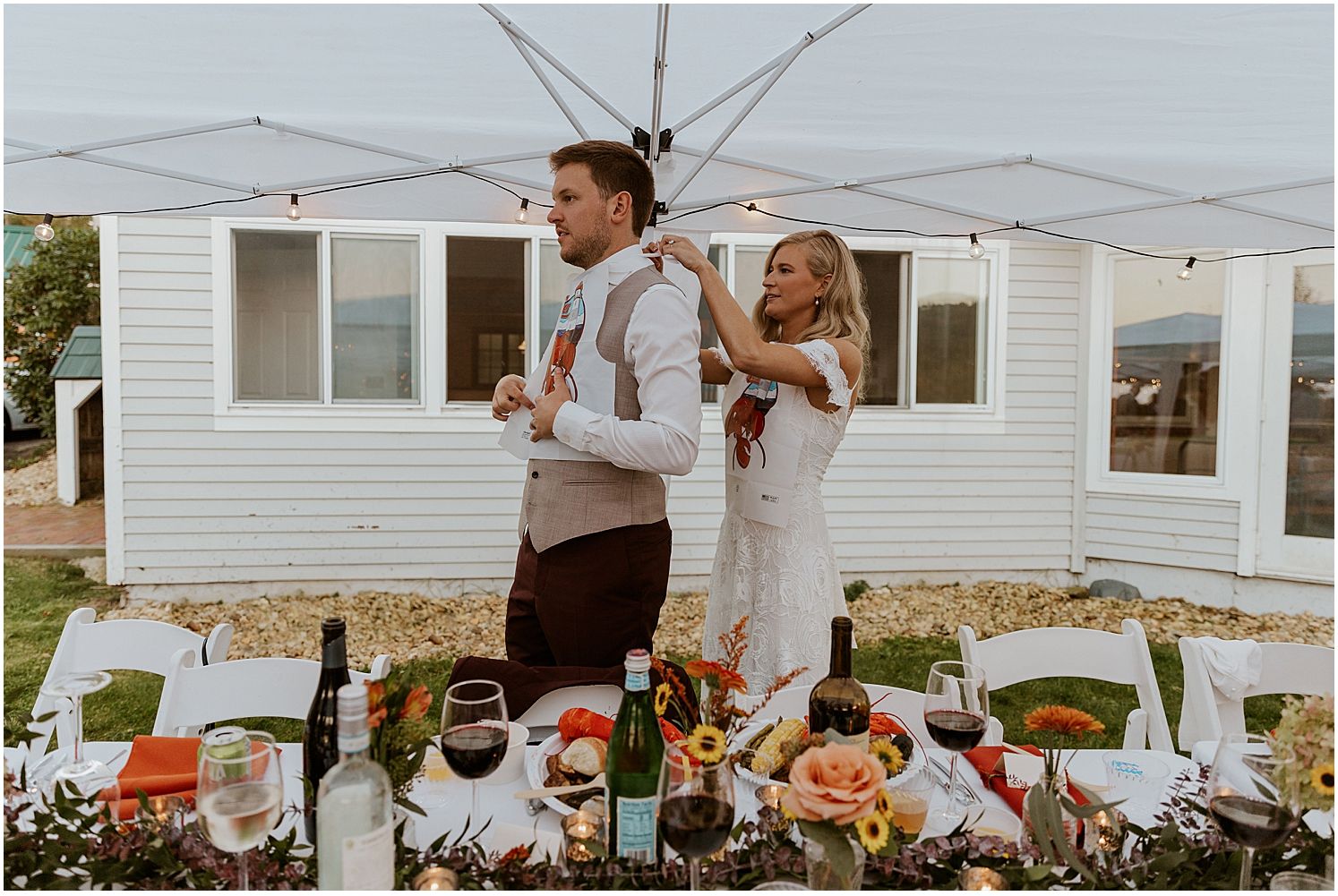 Lobster dinner for NH wedding reception