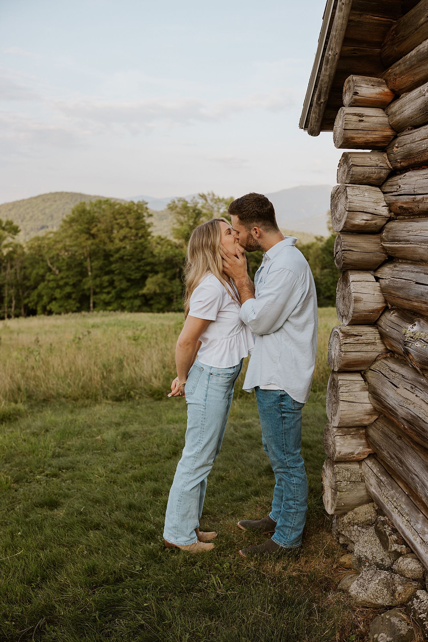 Couple at their New Hampshire photoshoot for their engagement