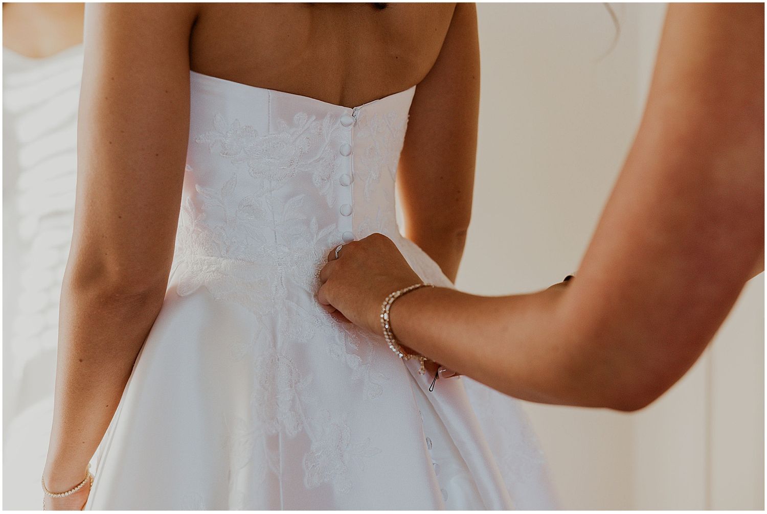 Bride getting ready for her Owls Nest wedding in NH