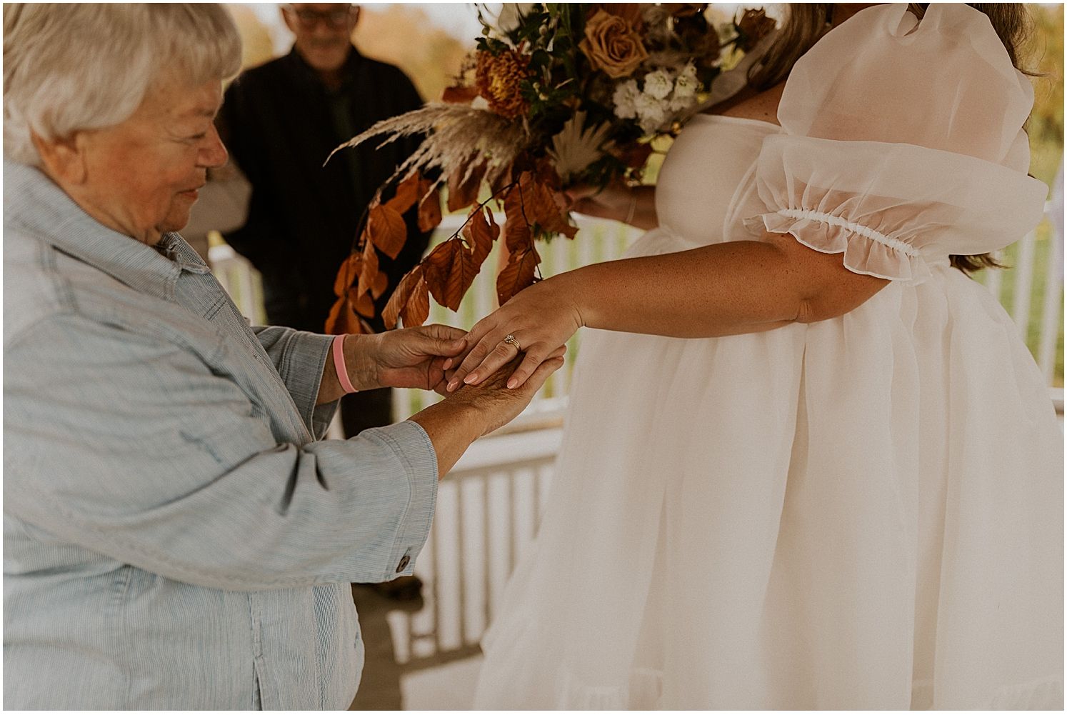 Bride on her elopement day New England
